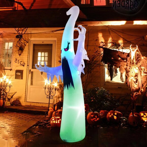 6 FT Halloween Inflatables Ghost Outdoor Decorations Blow Up Yard Scary Red Eye - Picture 5 of 6